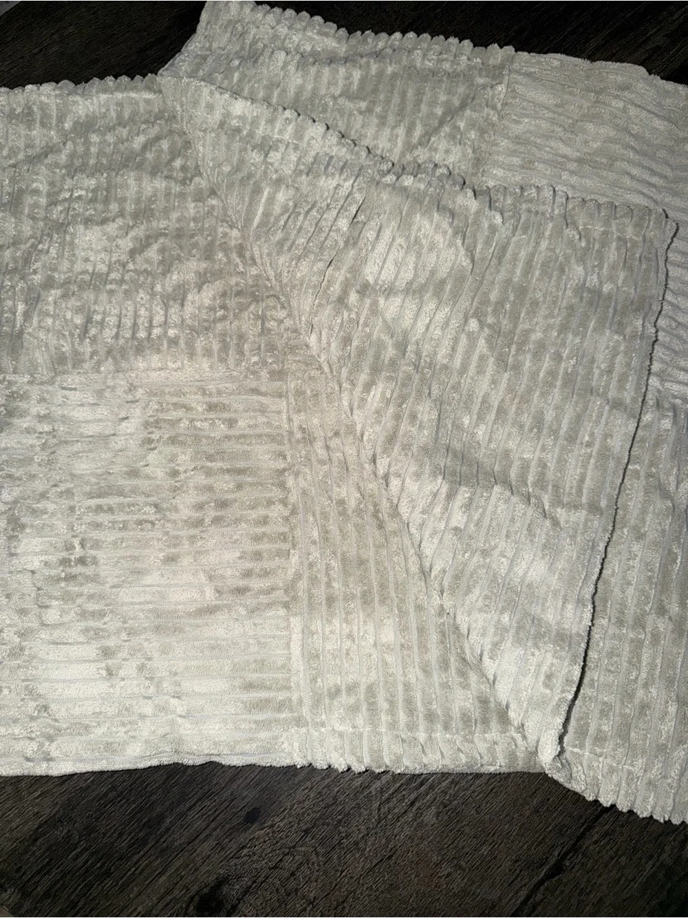 Ribbed Throw Pillow Covers - Grey